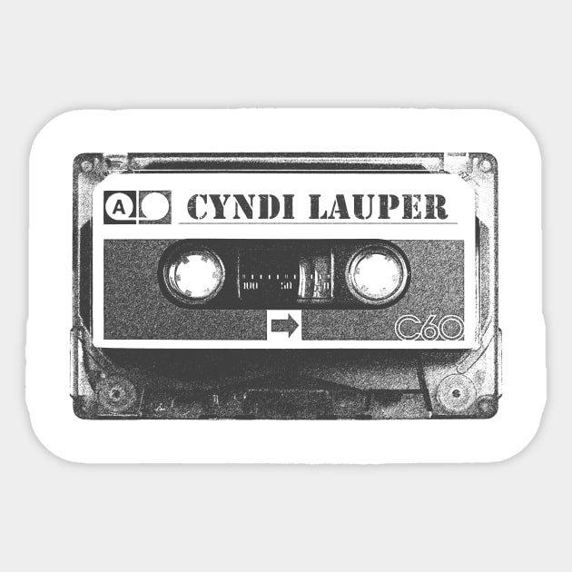 Cyndi Lauper - Cyndi Lauper Old Cassette Pencil Style Sticker by Gemmesbeut